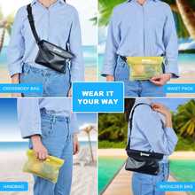 Carica l&#39;immagine nel visualizzatore di Gallery, 2 PZ Borsa Impermeabile Marsupio Impermeabile Mare Universale Chiusura a 3 Zip S
