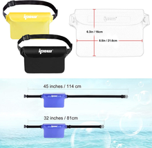 Carica l&#39;immagine nel visualizzatore di Gallery, 2 PZ Borsa Impermeabile Marsupio Impermeabile Mare Universale Chiusura a 3 Zip S
