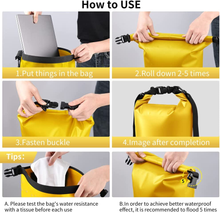Carica l&#39;immagine nel visualizzatore di Gallery, Borsa Impermeabile a Tracolla Regolabile Dry Bag 5L/10L/20L Kit 3 in 1 Marsupio
