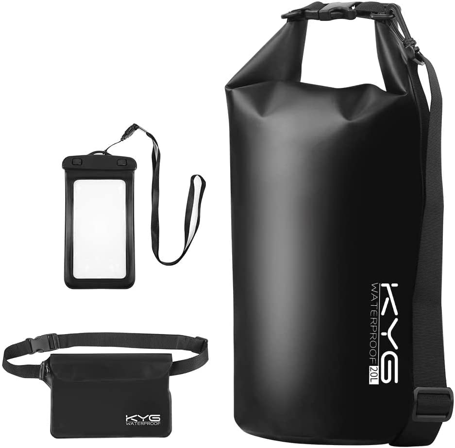 Borsa Impermeabile a Tracolla Regolabile Dry Bag 5L/10L/20L Kit 3 in 1 Marsupio