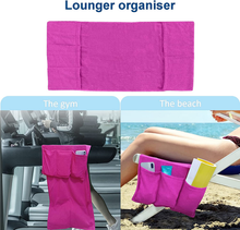 Carica l'immagine nel visualizzatore di Gallery, Telo Sdraio Con Tasche Cotone Spugna Telo Spiaggia Portatile per Asciugamano Let
