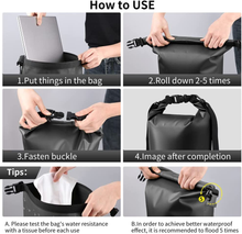 Carica l&#39;immagine nel visualizzatore di Gallery, Borsa Impermeabile a Tracolla Regolabile Dry Bag 5L/10L/20L Kit 3 in 1 Marsupio
