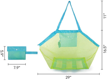 Carica l&#39;immagine nel visualizzatore di Gallery, Borsa Da Spiaggia Grande Portatili Pieghevoli Giochi Borsa a Rete Anti-Sabbia pe
