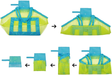Carica l&#39;immagine nel visualizzatore di Gallery, Borsa Da Spiaggia Grande Portatili Pieghevoli Giochi Borsa a Rete Anti-Sabbia pe
