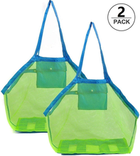 Carica l&#39;immagine nel visualizzatore di Gallery, Borsa Da Spiaggia Grande Portatili Pieghevoli Giochi Borsa a Rete Anti-Sabbia pe
