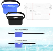 Carica l&#39;immagine nel visualizzatore di Gallery, 2 PZ Borsa Impermeabile Marsupio Impermeabile Mare Chiusura a 3 Zip Super Protez
