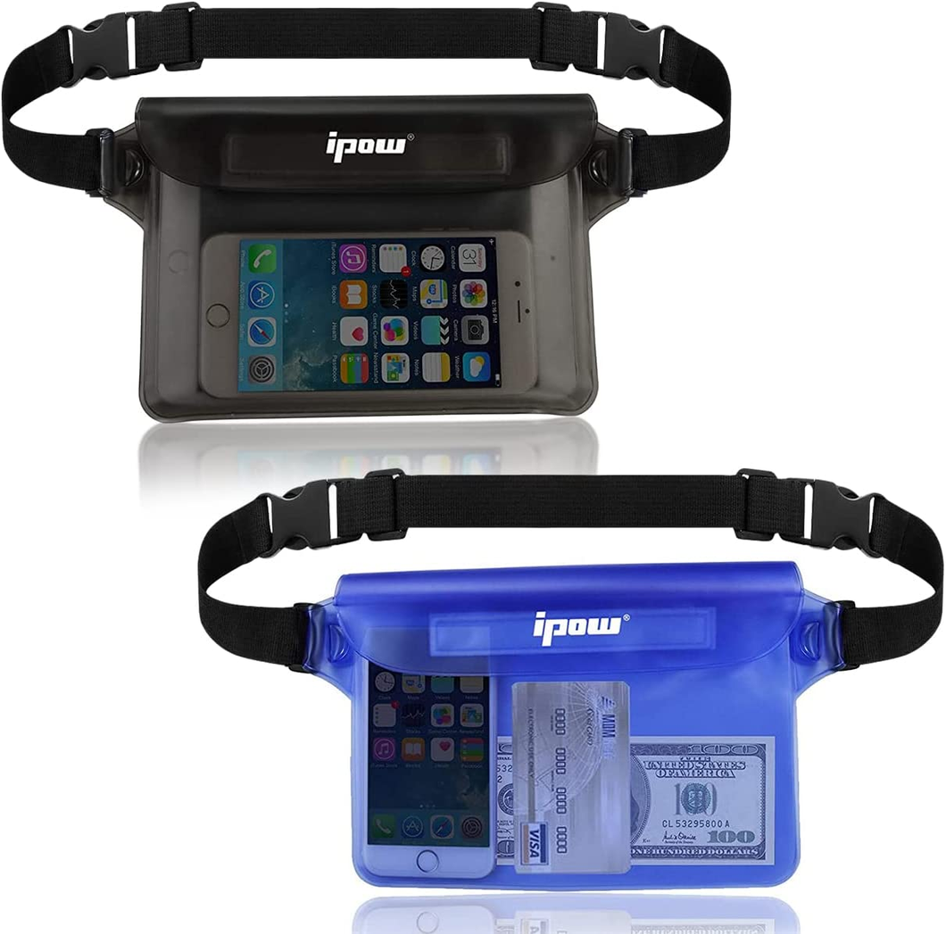 2 PZ Borsa Impermeabile Marsupio Impermeabile Mare Universale Chiusura a 3 Zip S