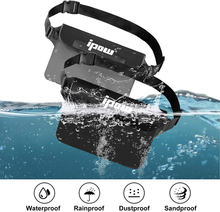 Carica l&#39;immagine nel visualizzatore di Gallery, 2 PZ Borsa Impermeabile Marsupio Impermeabile Mare Universale Chiusura a 3 Zip S
