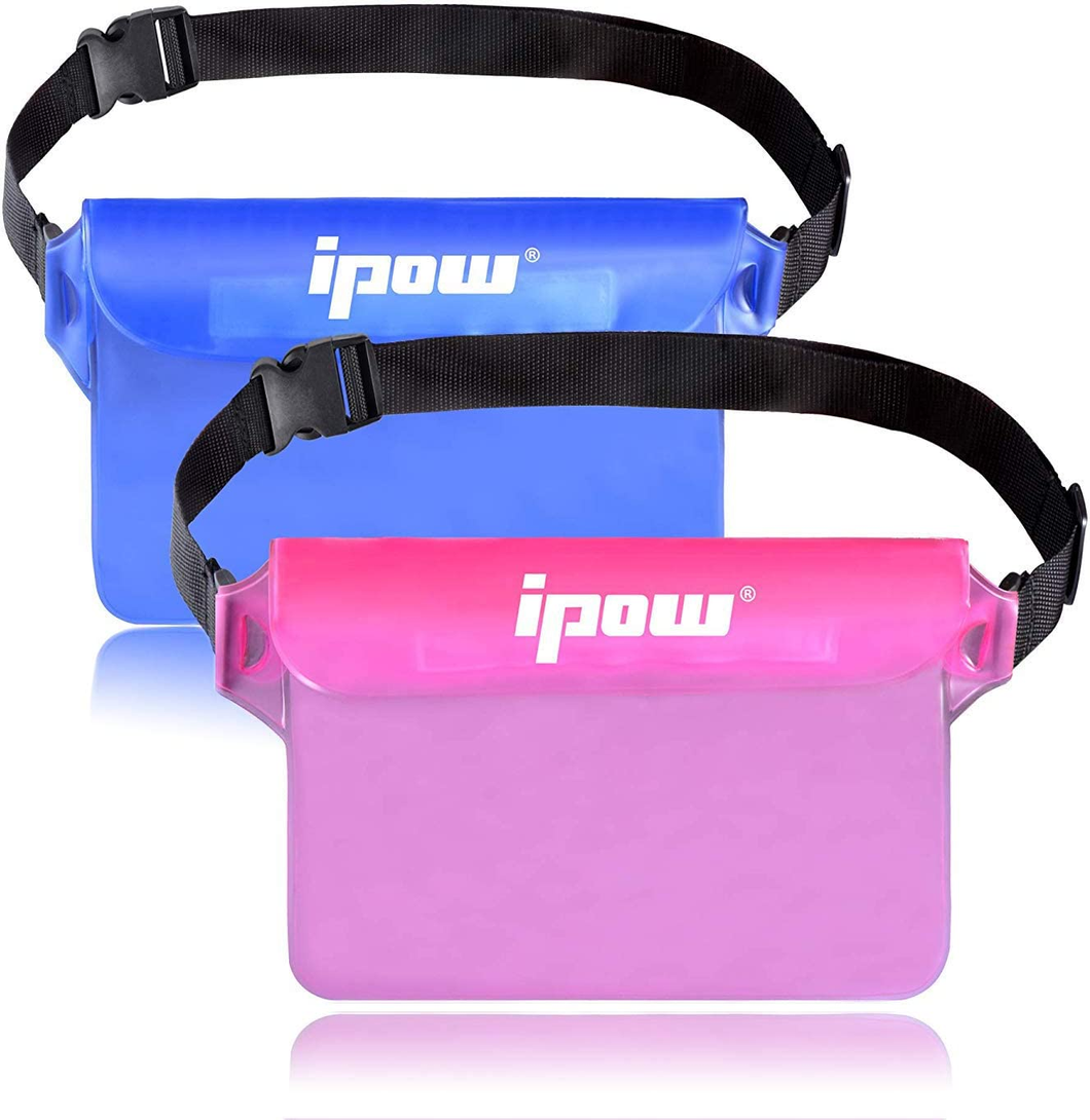 2 PZ Borsa Impermeabile Marsupio Impermeabile Mare Universale Chiusura a 3 Zip S