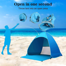 Carica l'immagine nel visualizzatore di Gallery, Tenda Da Spiaggia, Tenda Mare Pop up Portatile Con Protezione Solare UPF 50+ per
