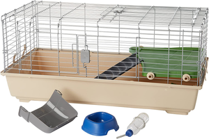 - Gabbia/Habitat per Piccoli Animali, Con Accessori - 104 X 21.5 X 57 Cm, Grande