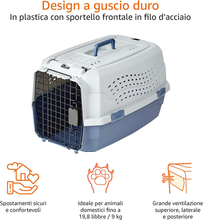 Carica l&#39;immagine nel visualizzatore di Gallery, - Trasportino Rigido per Animali, 2 Sportelli, Carica Dall’Alto, 58 Cm

