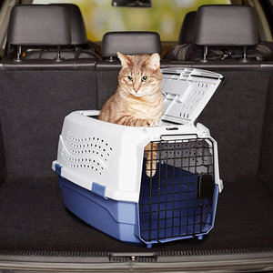 - Trasportino Rigido per Animali, 2 Sportelli, Carica Dall’Alto, 58 Cm
