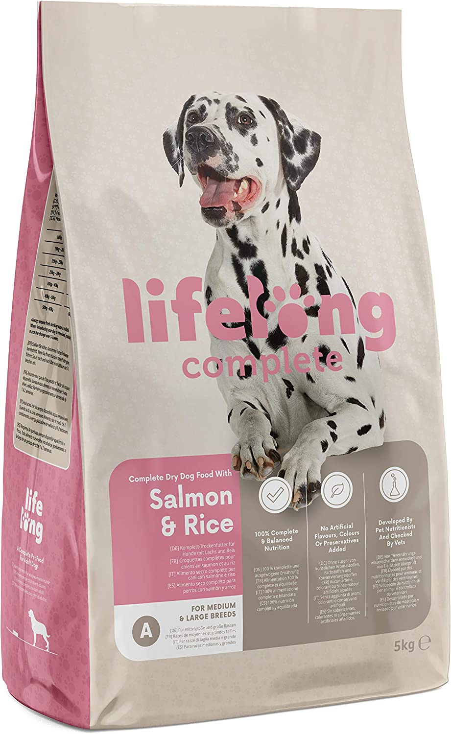 Marchio Amazon-  Complete - Alimento Secco Completo per Cani Adulti Con Salmone