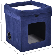 Carica l&#39;immagine nel visualizzatore di Gallery, - Casetta Pieghevole per Gatto, Blu
