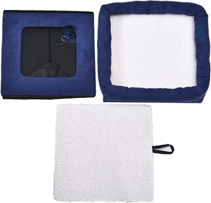 - Casetta Pieghevole per Gatto, Blu
