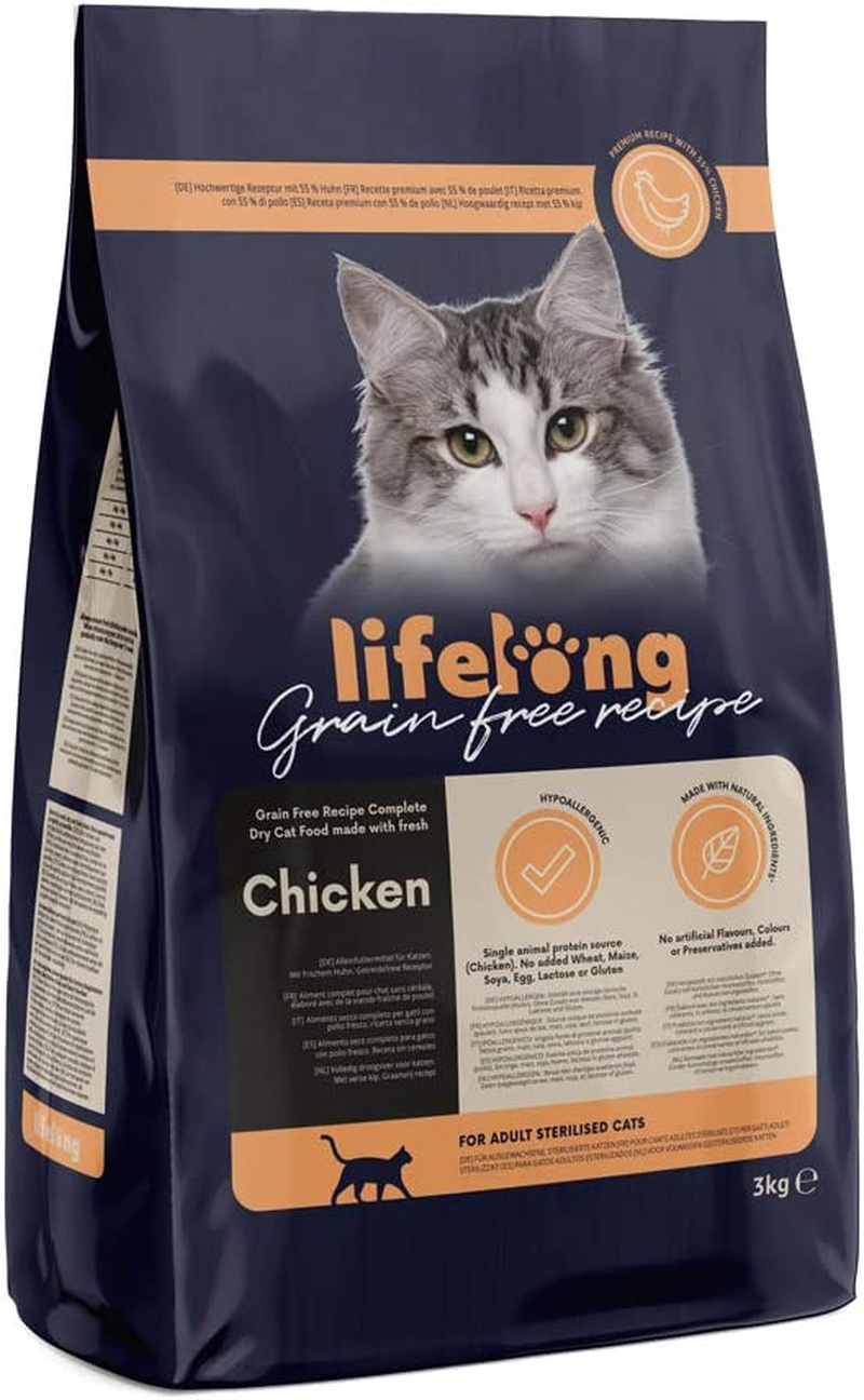 Marchio Amazon  - Alimento Secco per Gatti Adulti Sterilizzati Con Pollo Fresco,