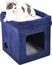 Carica l&#39;immagine nel visualizzatore di Gallery, - Casetta Pieghevole per Gatto, Blu
