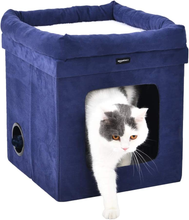 Carica l&#39;immagine nel visualizzatore di Gallery, - Casetta Pieghevole per Gatto, Blu
