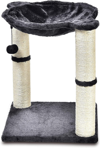- Albero per Gatti Con Amaca E Palo Tiragraffi, 40,6 X 50,8 X 40,6 Cm, Grigio