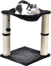 Carica l&#39;immagine nel visualizzatore di Gallery, - Albero per Gatti Con Amaca E Palo Tiragraffi, 40,6 X 50,8 X 40,6 Cm, Grigio

