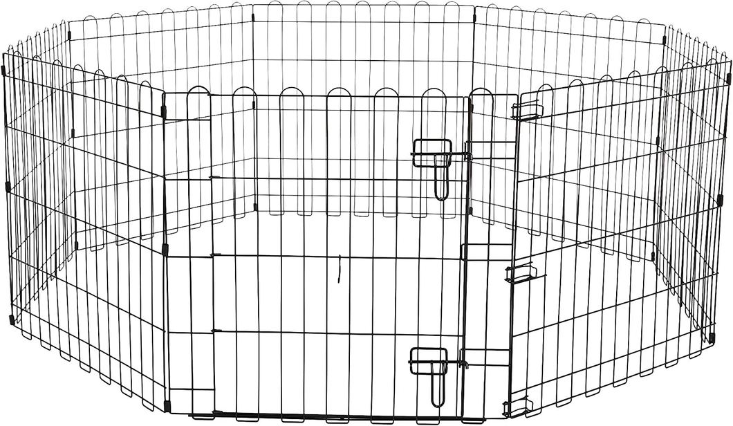, Box per Esercizi per Cani E Animali Domestici, Pieghevole, in Metallo, Con Por
