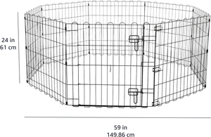 , Box per Esercizi per Cani E Animali Domestici, Pieghevole, in Metallo, Con Por