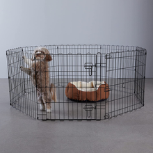 Carica l&#39;immagine nel visualizzatore di Gallery, , Box per Esercizi per Cani E Animali Domestici, Pieghevole, in Metallo, Con Por
