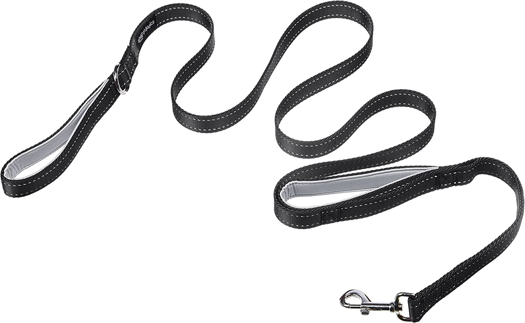 - Guinzaglio Imbottito per Cani, Con Doppia Maniglia, 1,8 M, Nero