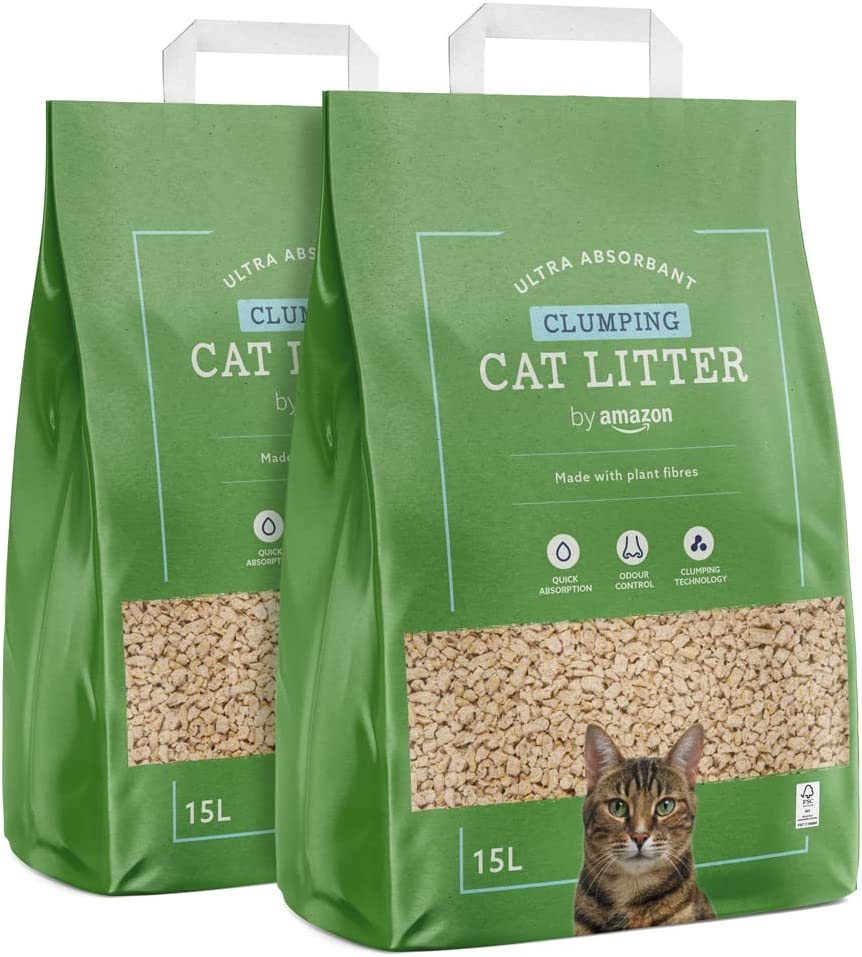 - Classic Lettiera per Gatti in Fibra Vegetale, 2 X 15 Litri