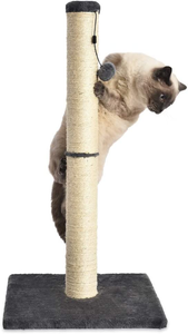 - Palo Tiragraffi per Gatti, Medio, 40,6 X 40,6 X 81,28 Cm, Grigio
