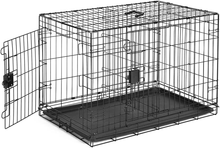 Carica l&#39;immagine nel visualizzatore di Gallery, Gabbia per Cani in Metallo, Pieghevole, Con Vassoio Di Base E Doppio Sportello,
