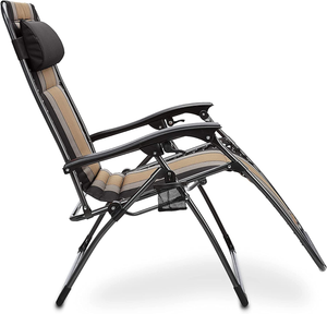 - Sedia a Sdraio Zero Gravity, Imbottita, Nero, Set Da 2