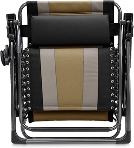 - Sedia a Sdraio Zero Gravity, Imbottita, Nero, Set Da 2