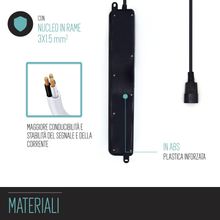 Carica l&#39;immagine nel visualizzatore di Gallery, Multipresa per UPS Gruppo Di Continuità a 6 Posti (Prese Italiane 10/16A E Schuk
