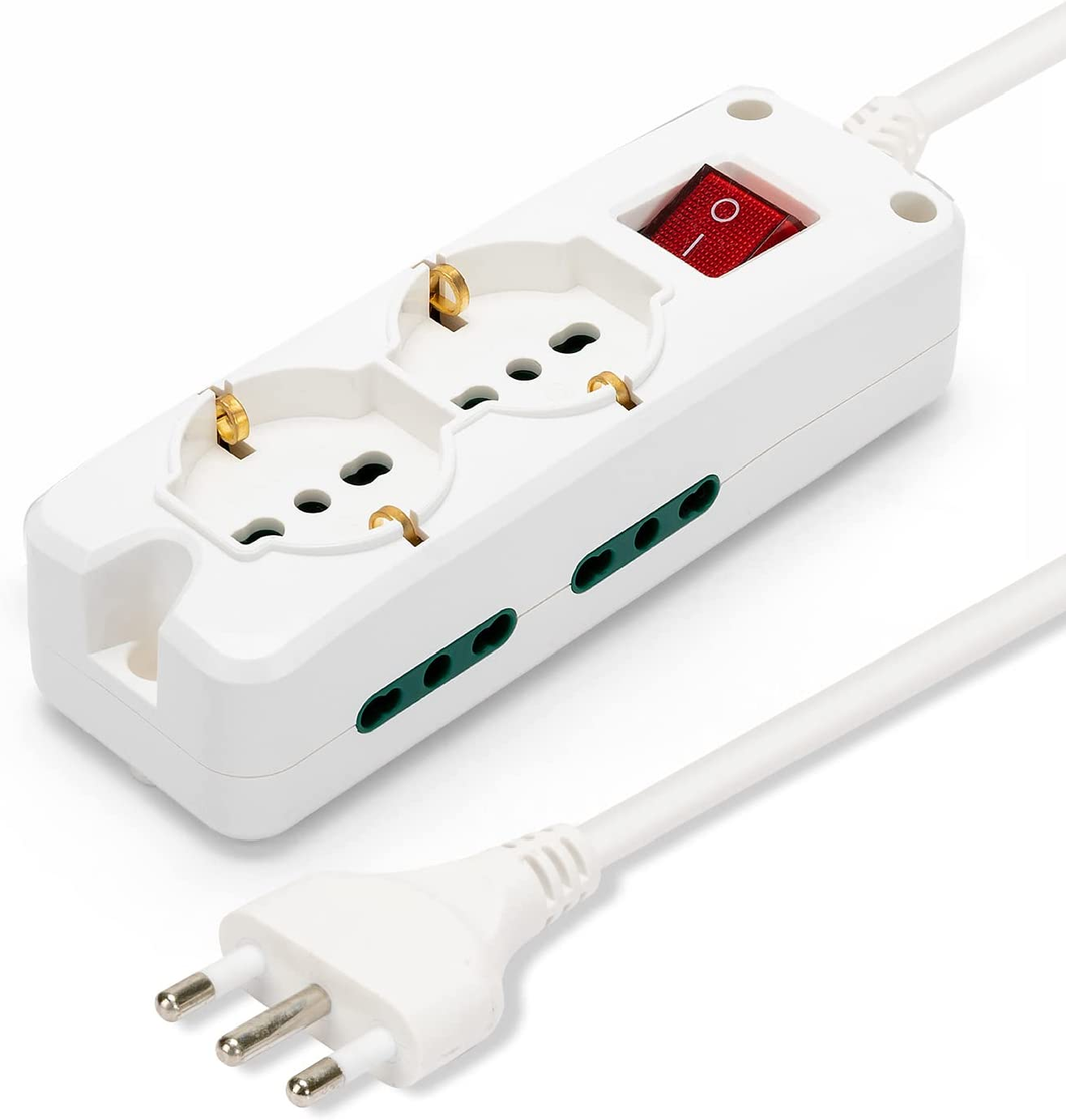 MULTIT-I-S24 Multipresa 6 Posti 2 Schuko  4 Bival