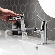 Carica l&#39;immagine nel visualizzatore di Gallery, . by Amazon - Rubinetto Bagno Lavabo Con Doccetta Estraibile E Spruzzatore a Dop
