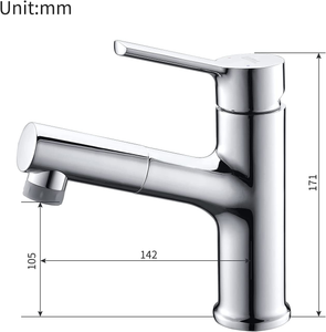. by Amazon - Rubinetto Bagno Lavabo Con Doccetta Estraibile E Spruzzatore a Dop