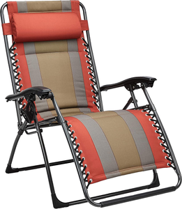 - Sedia a Sdraio Zero Gravity, Imbottita, per Esterni, 100 X 76 X 112 Cm, Rosso
