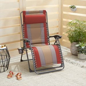 - Sedia a Sdraio Zero Gravity, Imbottita, per Esterni, 100 X 76 X 112 Cm, Rosso