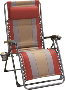 - Sedia a Sdraio Zero Gravity, Imbottita, per Esterni, 100 X 76 X 112 Cm, Rosso