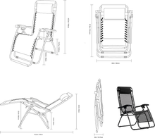 Carica l&#39;immagine nel visualizzatore di Gallery, - Sedia a Gravità Zero, Nero
