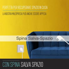 Carica l&#39;immagine nel visualizzatore di Gallery, Multipresa a 6 Posti, Ciabatta Elettrica Con 6 Prese Italiane 10A E Schuko (Tede
