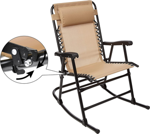- Sedia a Dondolo Pieghevole, Beige
