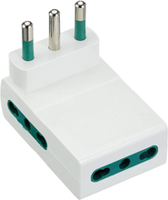 Carica l&#39;immagine nel visualizzatore di Gallery, RI.00311.B Adattatore Multiplo Salvaspazio Con 3 Uscite Bpresa SICURY 2P+T 16 A,
