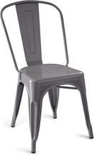 Carica l&#39;immagine nel visualizzatore di Gallery, - Set Da 4, Sedie Da Pranzo in Metallo, Grigio Scuro
