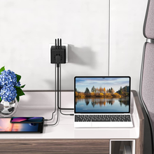 Carica l&#39;immagine nel visualizzatore di Gallery, Multipresa Cubo, Con 3 Prese AC （2500W / 10A） E 3 Prese USB, Con Interruttore a
