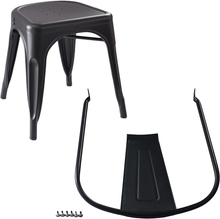 Carica l&#39;immagine nel visualizzatore di Gallery, - Set Da 4, Sedie Da Pranzo in Metallo, Colore Nero
