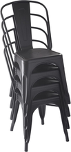 Carica l&#39;immagine nel visualizzatore di Gallery, - Set Da 4, Sedie Da Pranzo in Metallo, Colore Nero
