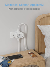Carica l&#39;immagine nel visualizzatore di Gallery, Presa Multipla Con Spina 10A, Presa Multipla Salvaspazio Con 1 Presa Schuko E 2
